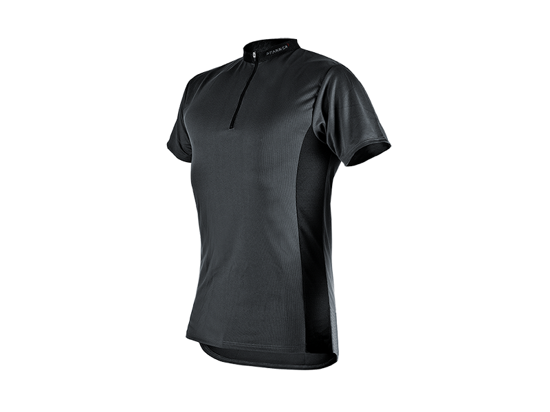 Zipp-Neck Shirt kurzarm